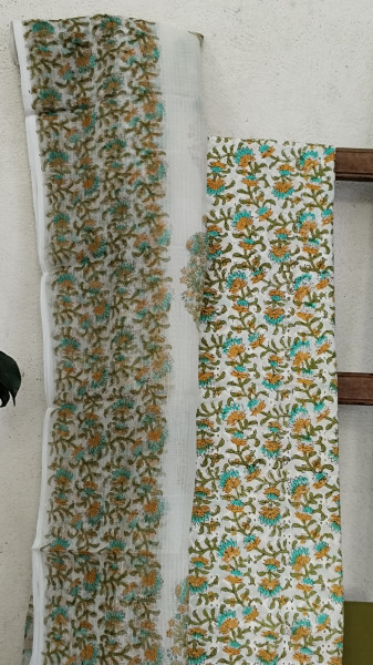 Hakoba Block-Printed Cotton Suit Material