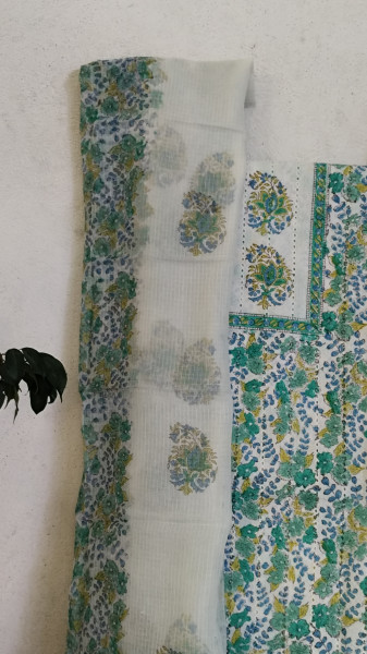 Hakoba Block-Printed Cotton Suit Material