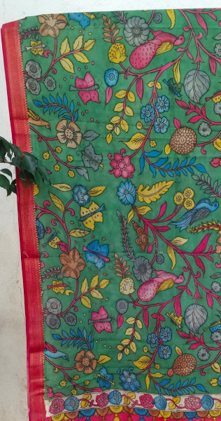 Hand Painted Kalamkari Dupatta