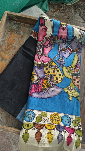 Hand Painted Kalamkari Dupatta
