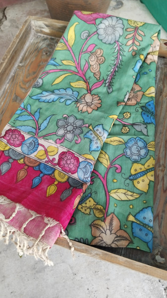 Hand Painted Kalamkari Dupatta