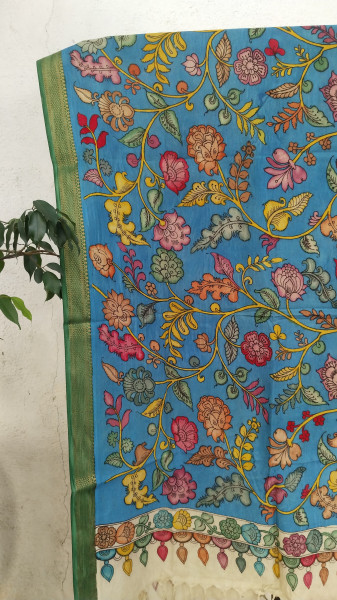 Hand Painted Kalamkari Dupatta