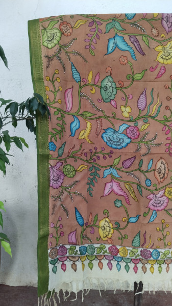 Hand Painted Kalamkari Dupatta