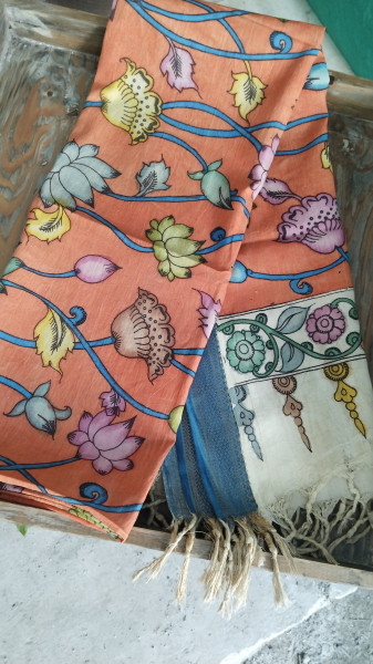 Hand Painted Kalamkari Dupatta