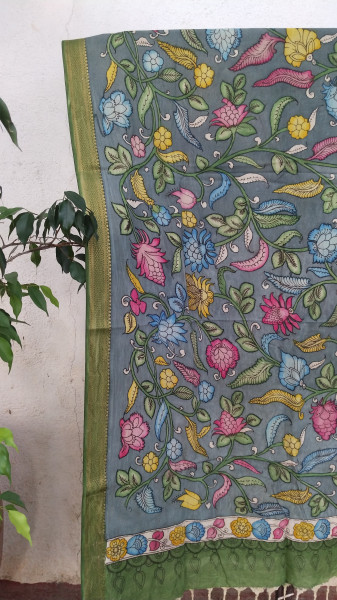 Hand Painted Kalamkari Dupatta