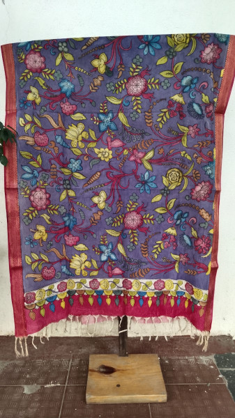 Hand Painted Kalamkari Dupatta