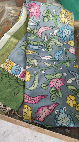 Hand Painted Kalamkari Dupatta