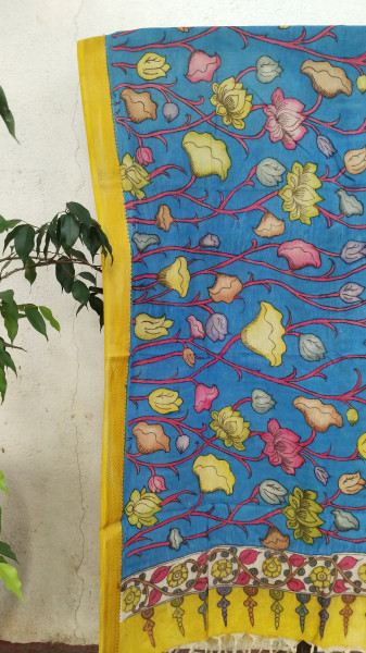 Hand Painted Kalamkari Dupatta