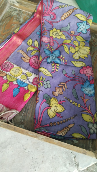 Hand Painted Kalamkari Dupatta