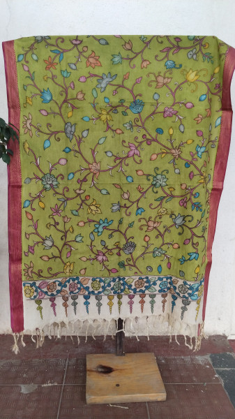 Hand Painted Kalamkari Dupatta
