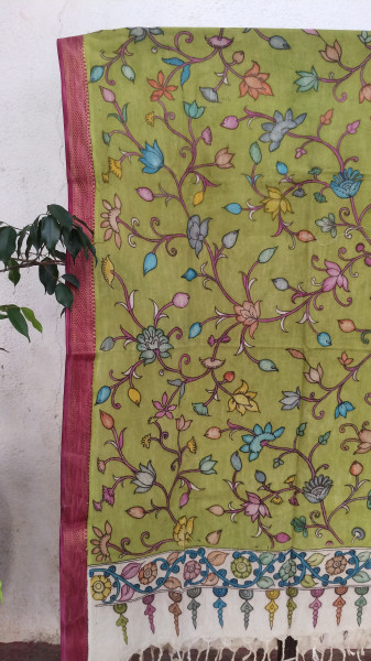 Hand Painted Kalamkari Dupatta