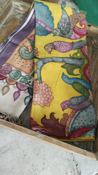 Hand Painted Kalamkari Dupatta