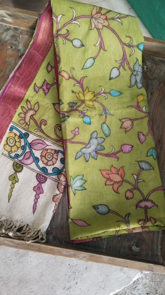 Hand Painted Kalamkari Dupatta