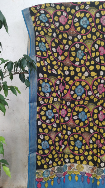 Hand Painted Kalamkari Dupatta