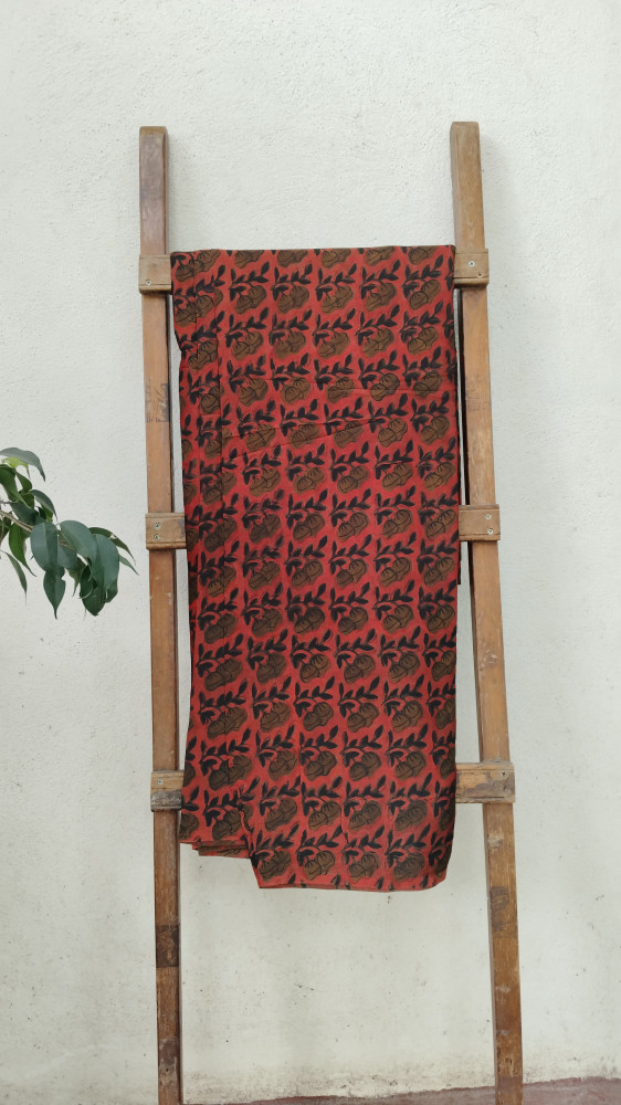 Image of Modal Silk  Handblock Fabric