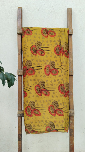 Modal Silk  Handblock Fabric