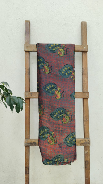 Modal Silk  Handblock Fabric