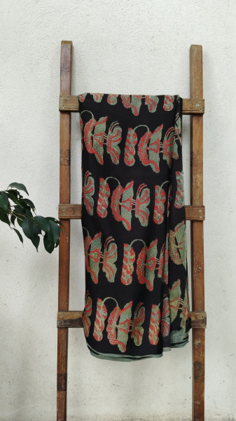 Modal Silk  Handblock Fabric