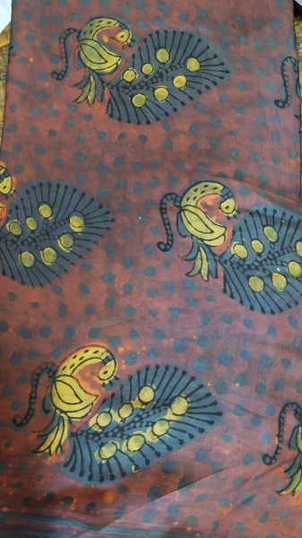 Modal Silk  Handblock Fabric