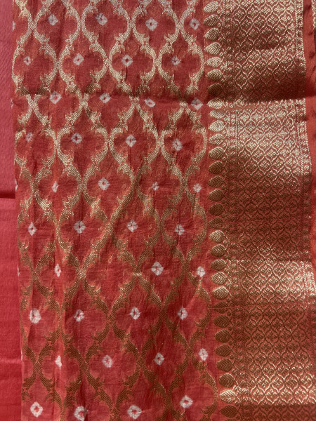 Chanderi Silk Banarasi unstitched Dress Material