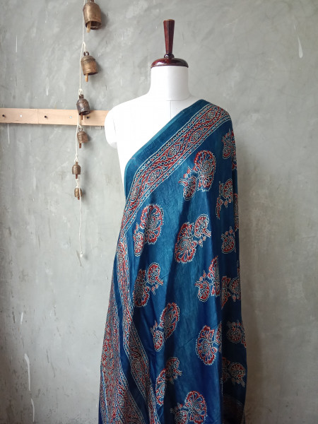 Modal Silk Block Print Dupatta