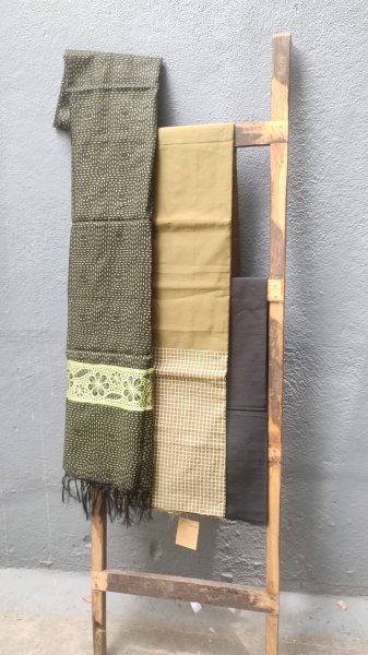 Silk cotton unstitched dress material