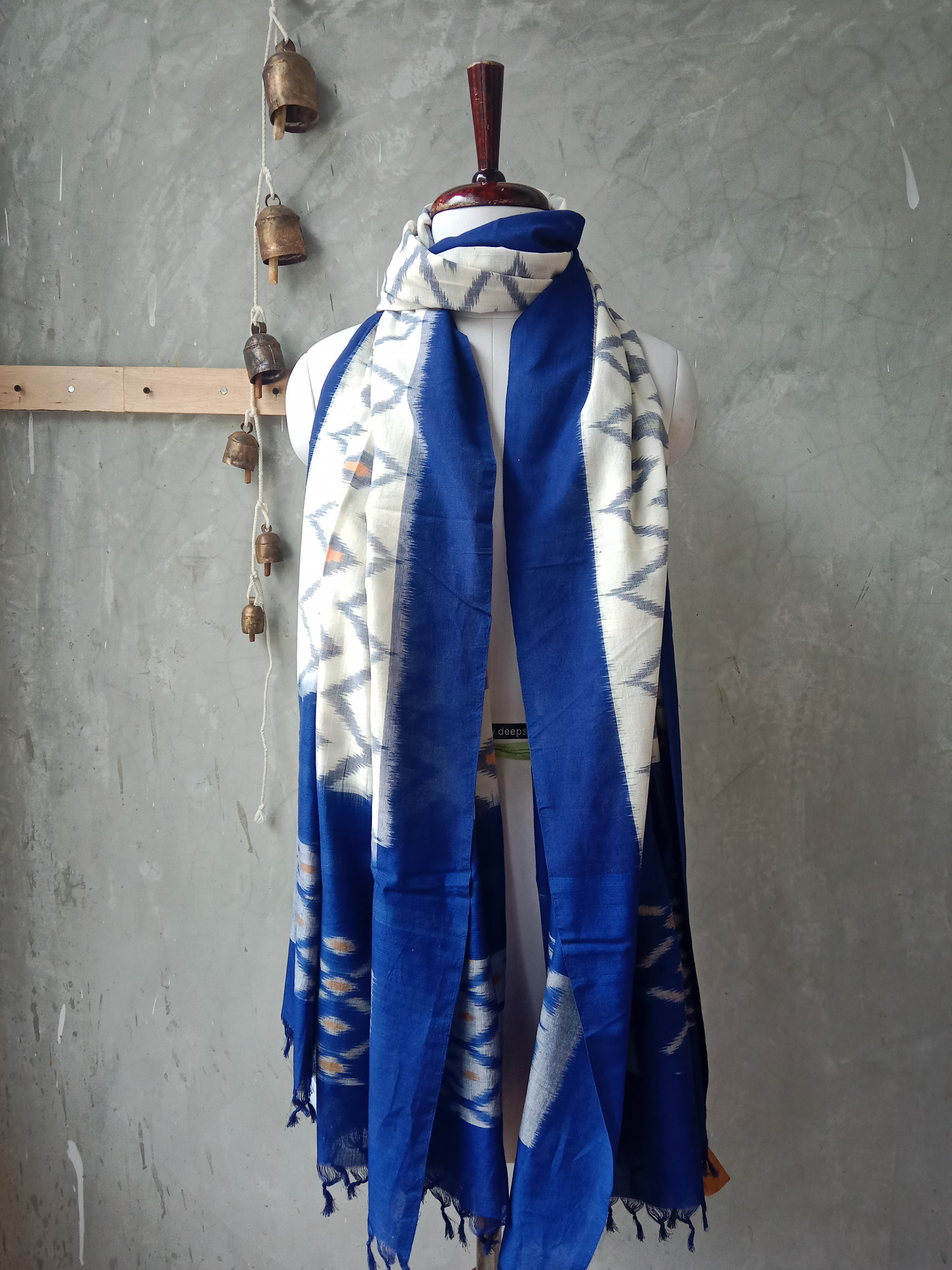 Woven Ikat Cotton Dupatta