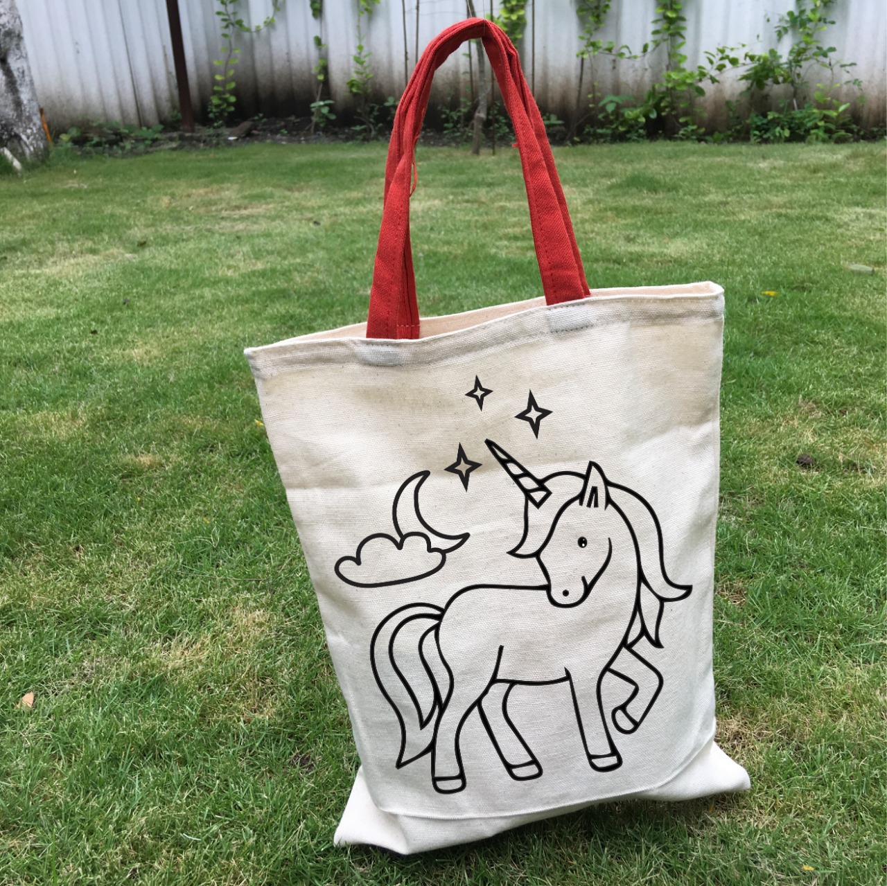Shreeya s India 100 Cotton Tote Bags in Unicorn Print. Eco