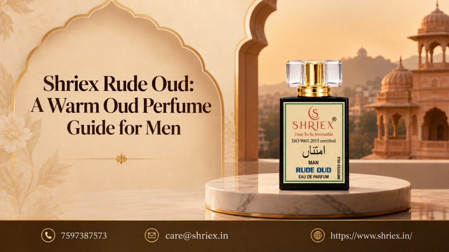 Shriex Rude Oud men's eau de parfum guide cover