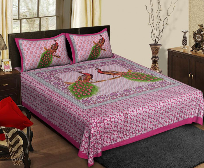 jaipupri qunee size bedsheet double bed