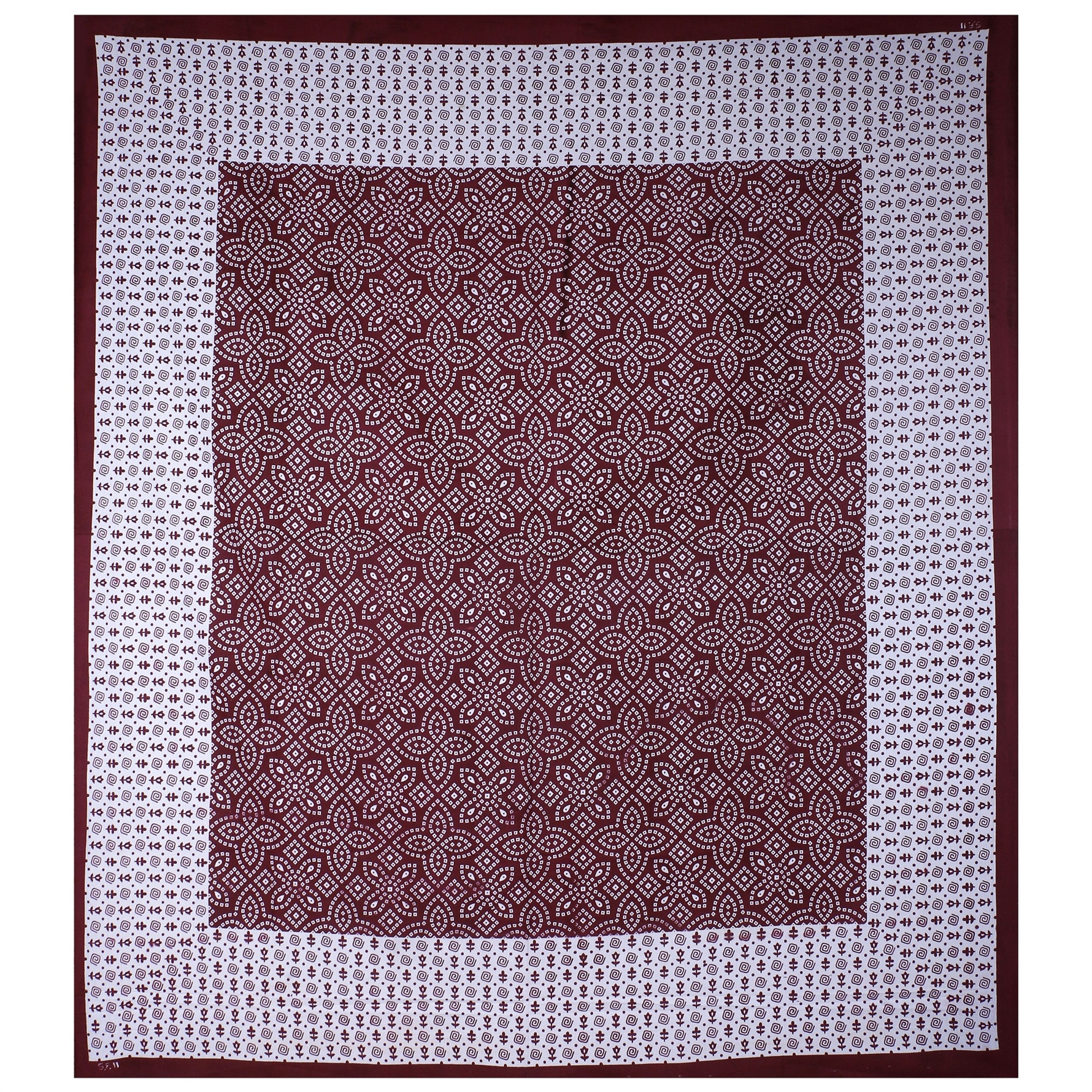 geometric maroon print