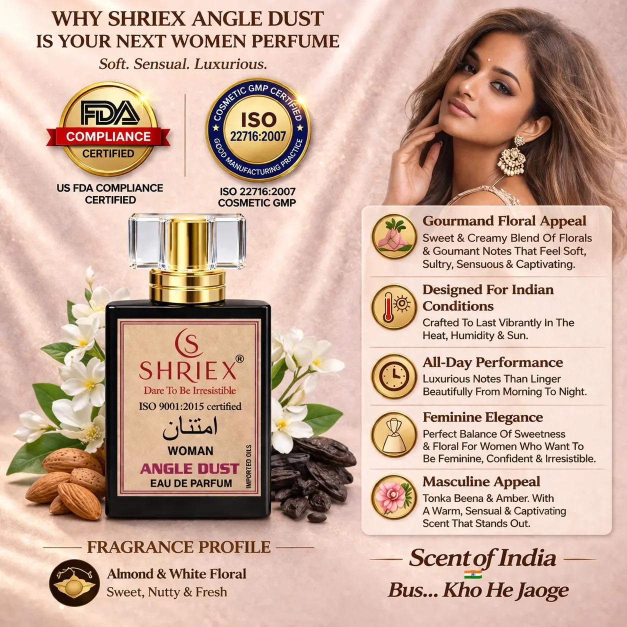 Angle Dust Women Luxury Long-Last Perfume - 50 ml