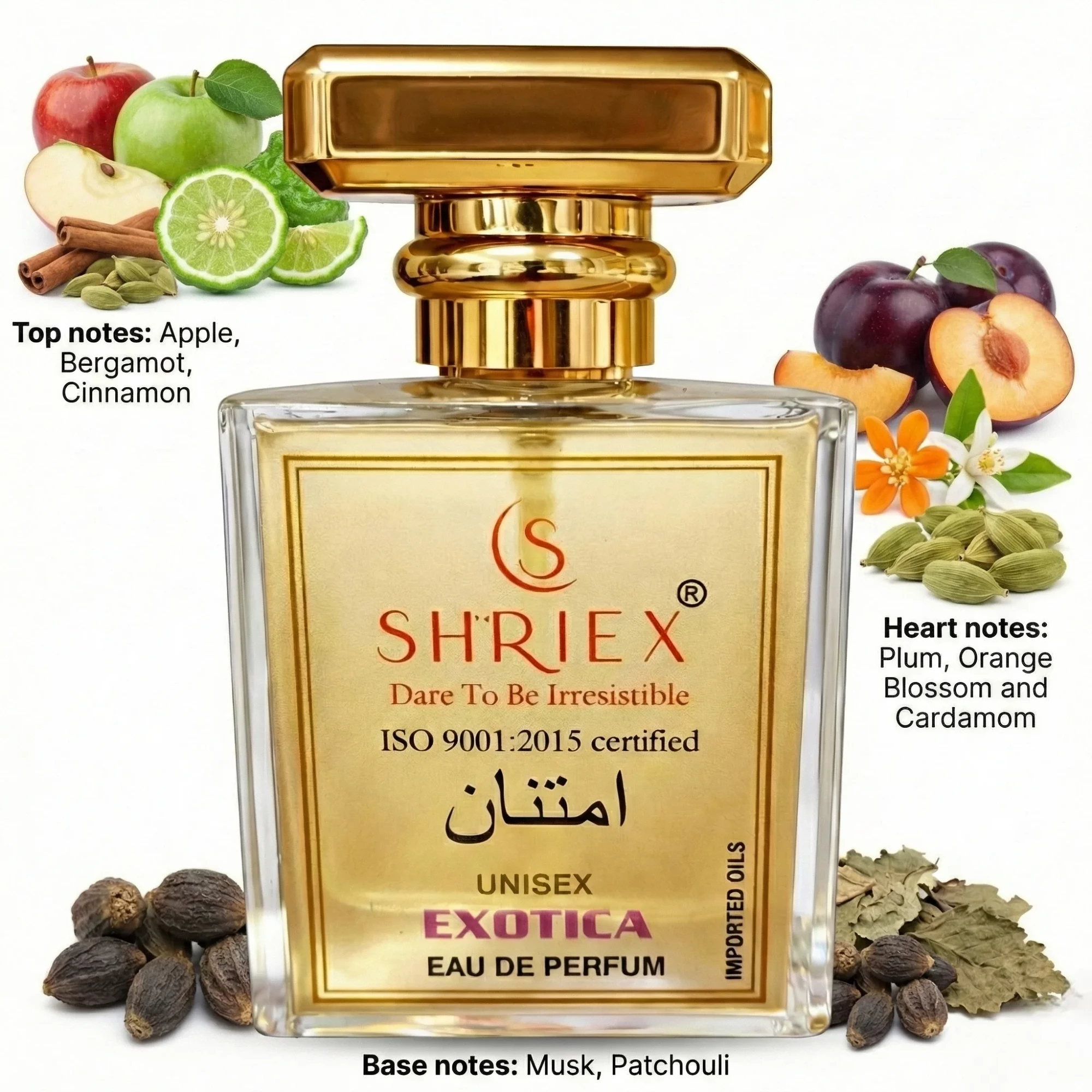 Exotica Unisex Luxury Long-Lasting Perfume 50 ml notes