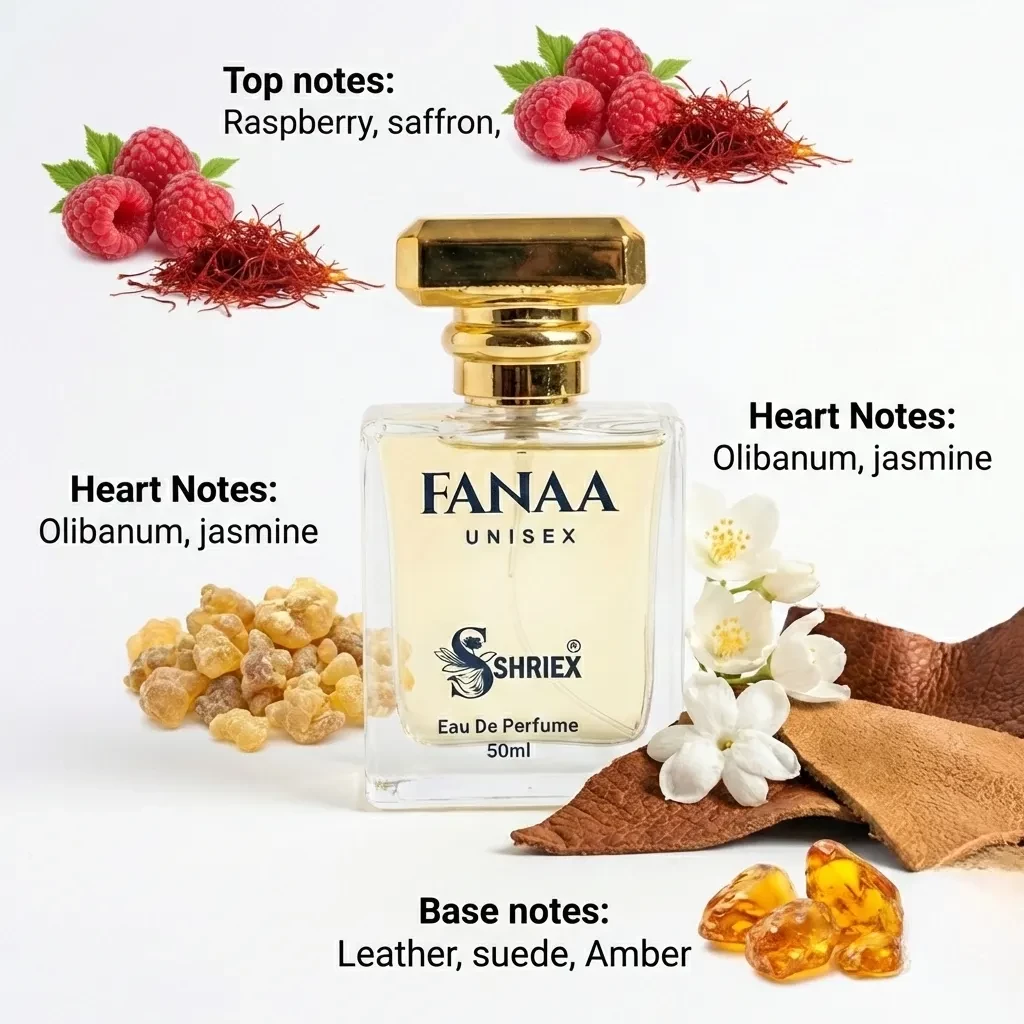 fanaa by shriex Unisex Luxury Long-Lasting Perfume 50 ml notes