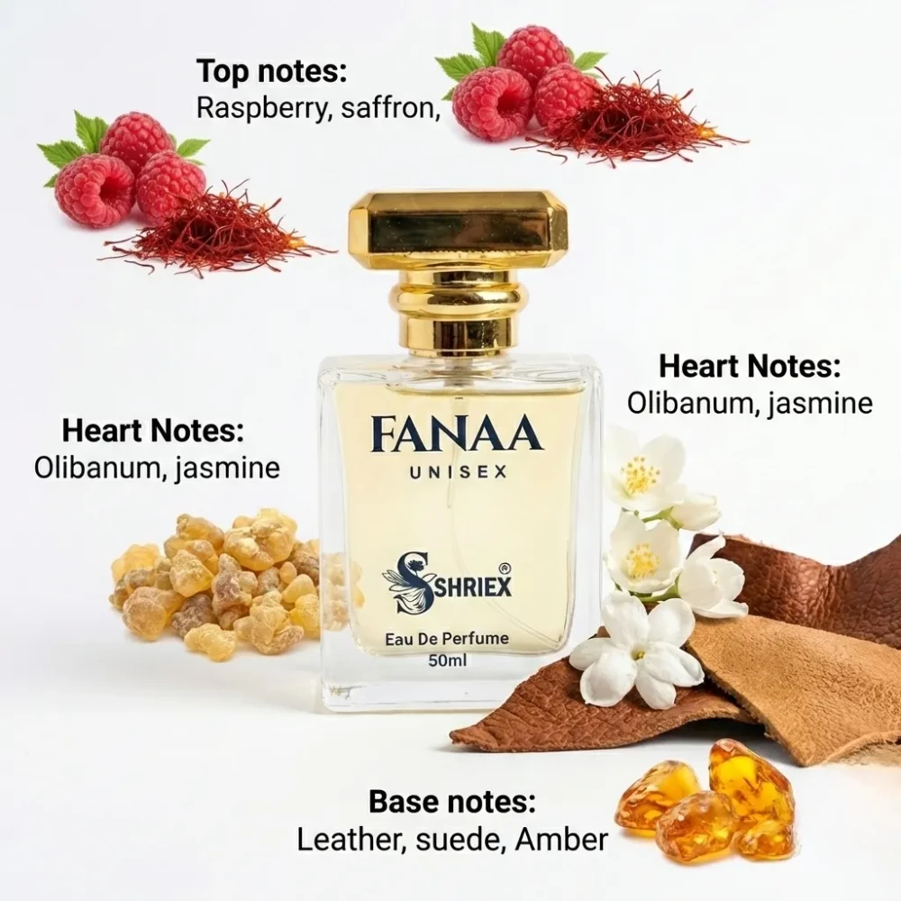Image of Fanaa Long Lasting Luxury Perfume 50ml | Raspberry Leather Olibanum Jasmine
