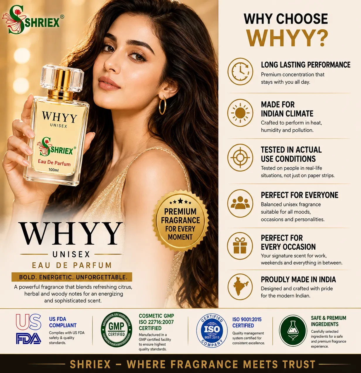 WHYY by shriex unisex long lasting luxury perfume notes