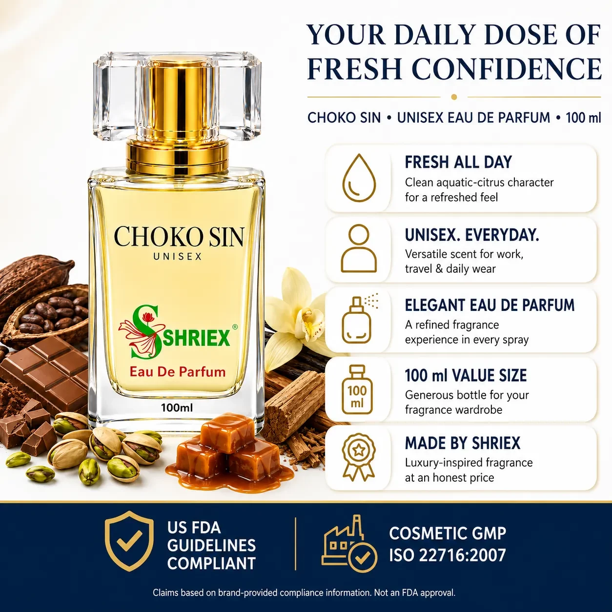 CHOKO SIN by shriex unisex long lasting luxury perfume notes