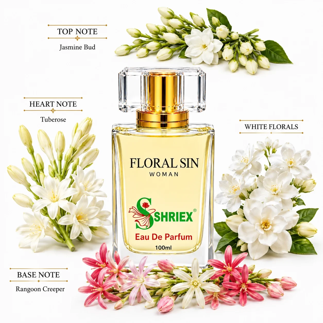Floral SIN by shriex unisex long lasting luxury perfume notes