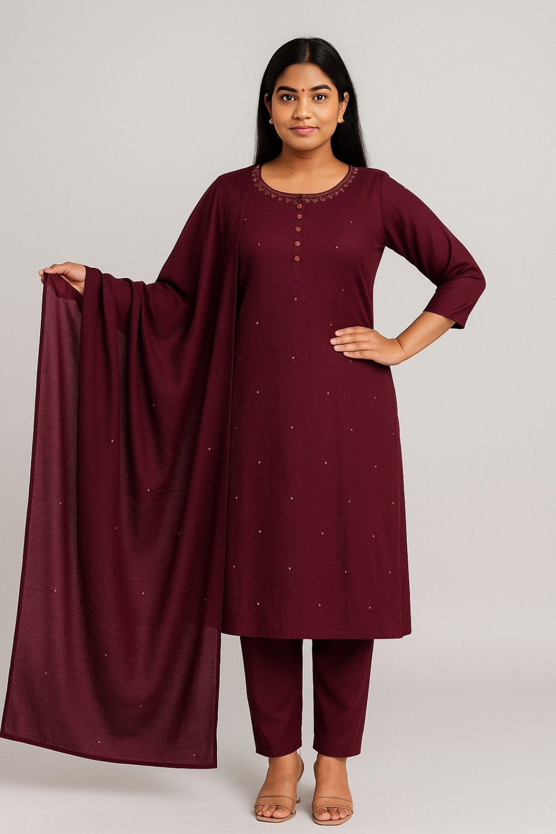 Buy Authentic Jaipuri Cotton Flex Kurti Pant Dupatta Set Online in India Premium Three Piece Suit for Women