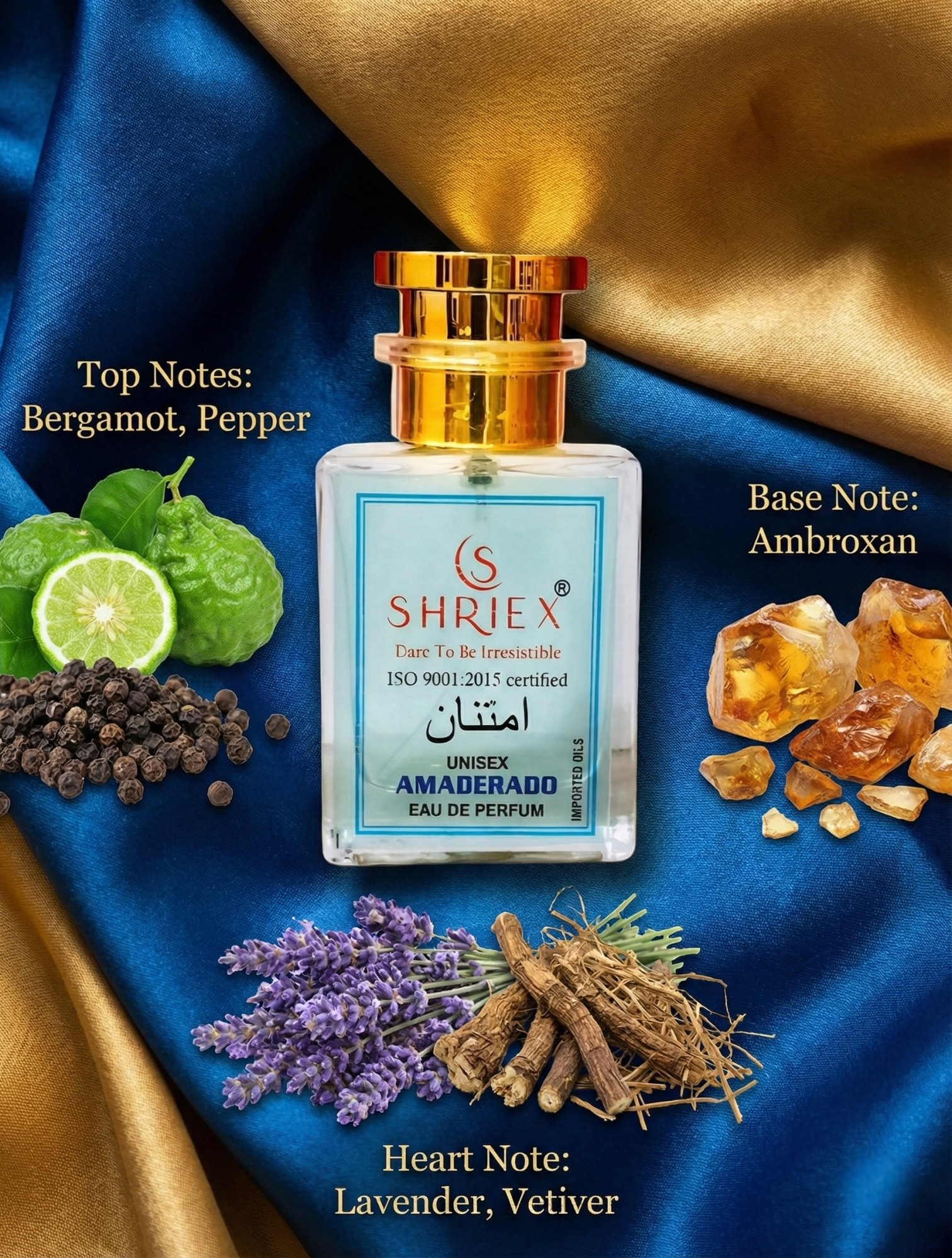 Amadrado Unisex Luxury Long-Lasting Perfume - 50 ml notes