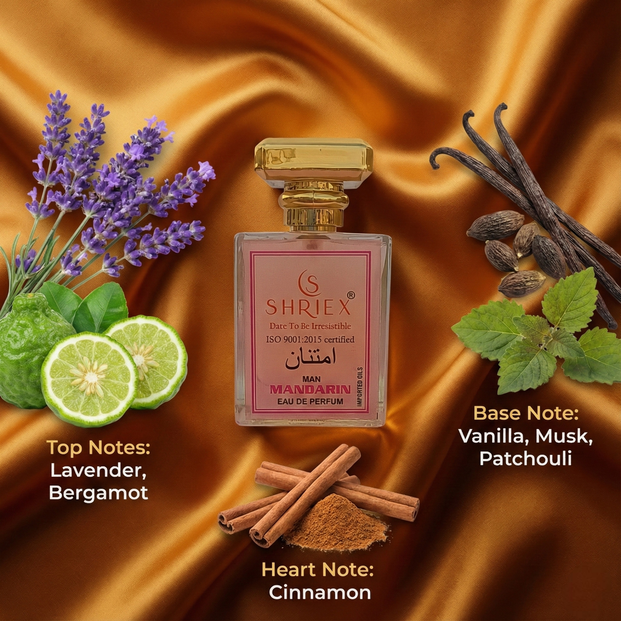 Mandarin Men Luxury Long-Lasting Perfume 50 ml notes