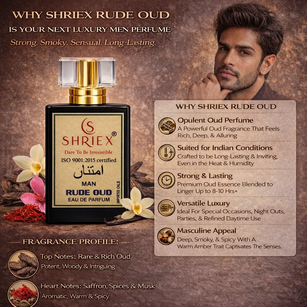 Rude Oud Men Luxury Long-Lasting Perfume 50 ml notes
