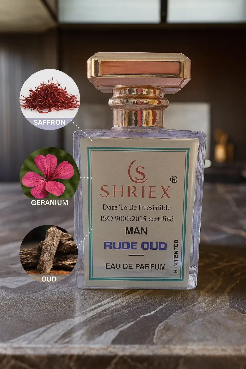 Rude Oud Men Luxury Long-Lasting Perfume 50 ml notes