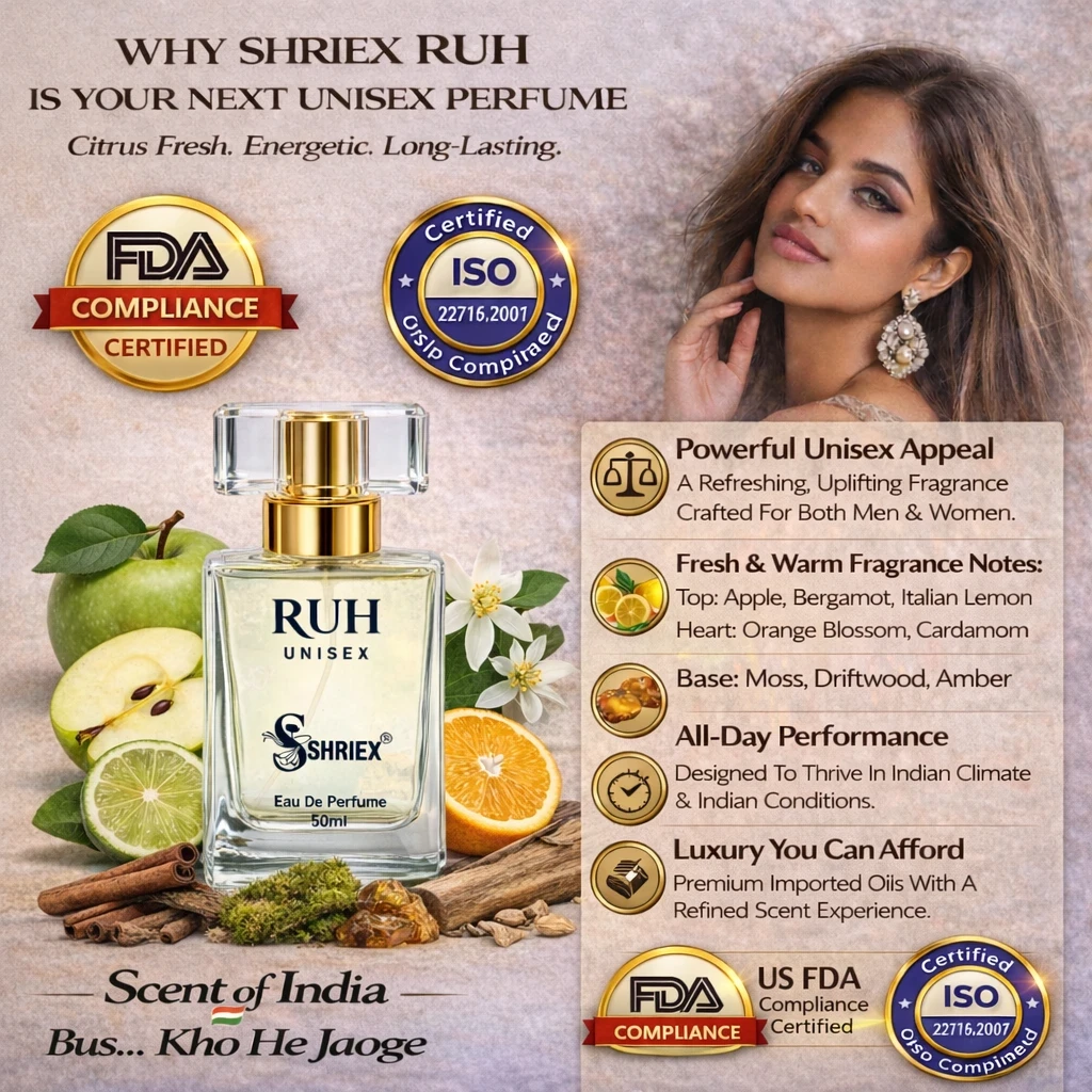 ruh by shriex unisex long lasting luxury perfume notes