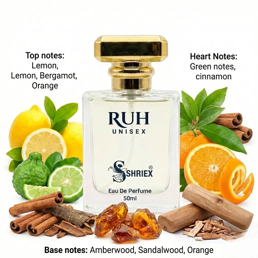 ruh by shriex unisex long lasting luxury perfume notes