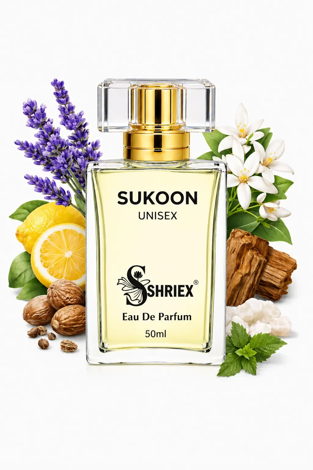 Sukoon by shriex unisex long lasting luxury perfume notes