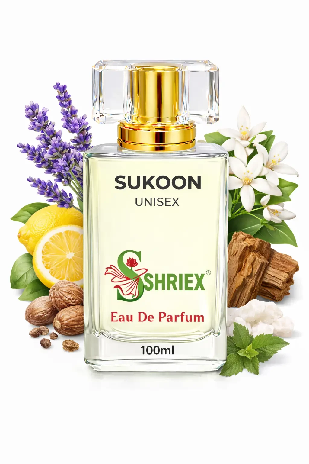 Sukoon by shriex unisex long lasting luxury perfume notes