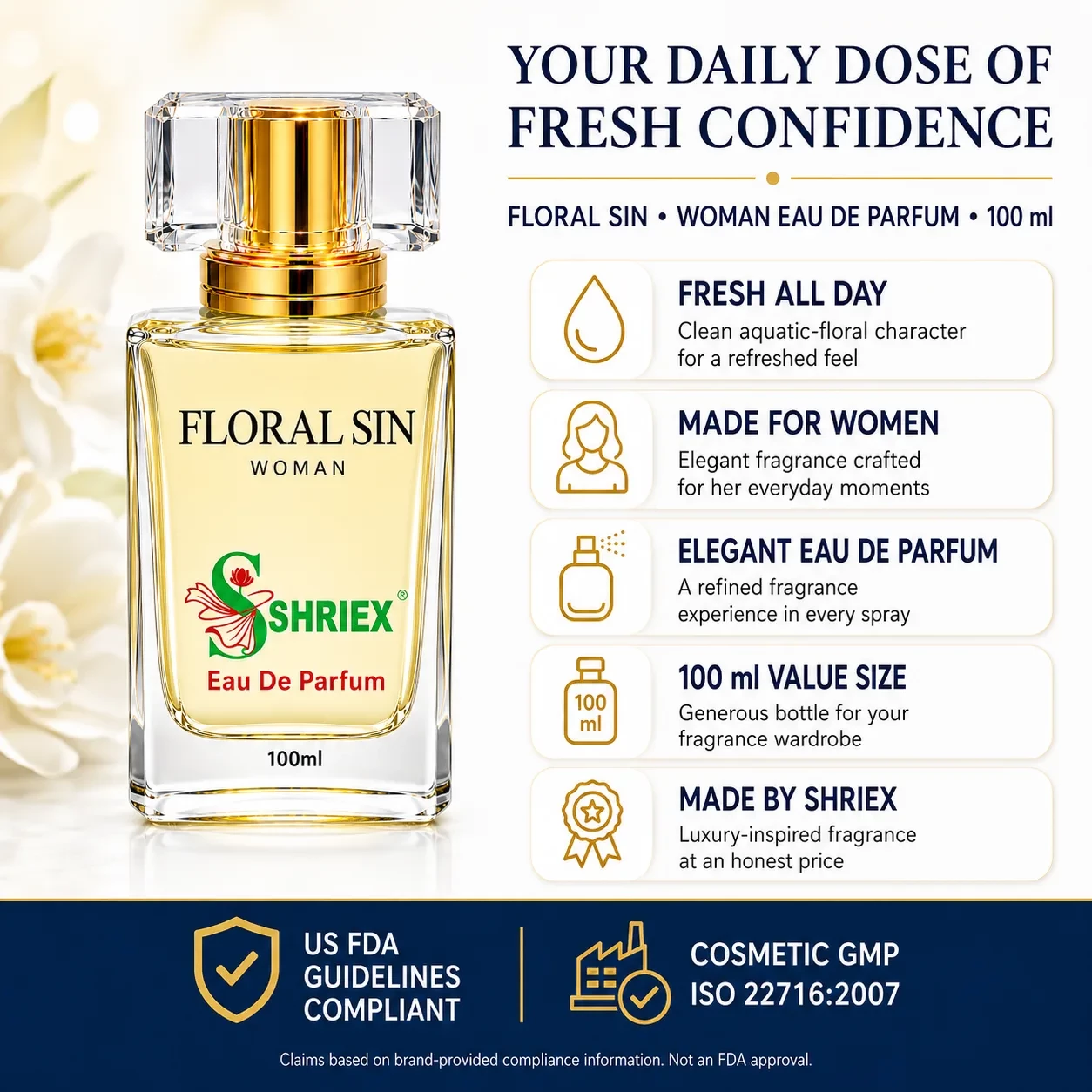 Floral SIN by shriex unisex long lasting luxury perfume notes