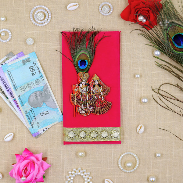 Radha Krishna Shagun Envelopes | Ethnic Festival & Wedding Money Gift Cover