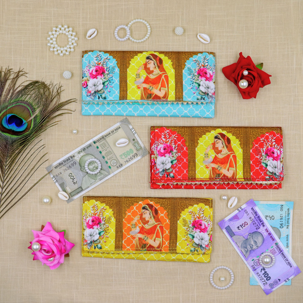 Image of Artistic Money Gift Envelopes - Colorful Heritage Collection for Weddings